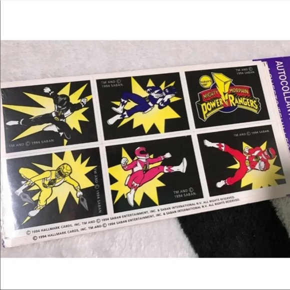 Power Ranger Office Vintage Hallmark 994 Power Rangers Stickers Poshmark